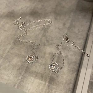 Armband och halsband  - I silver och rosa 