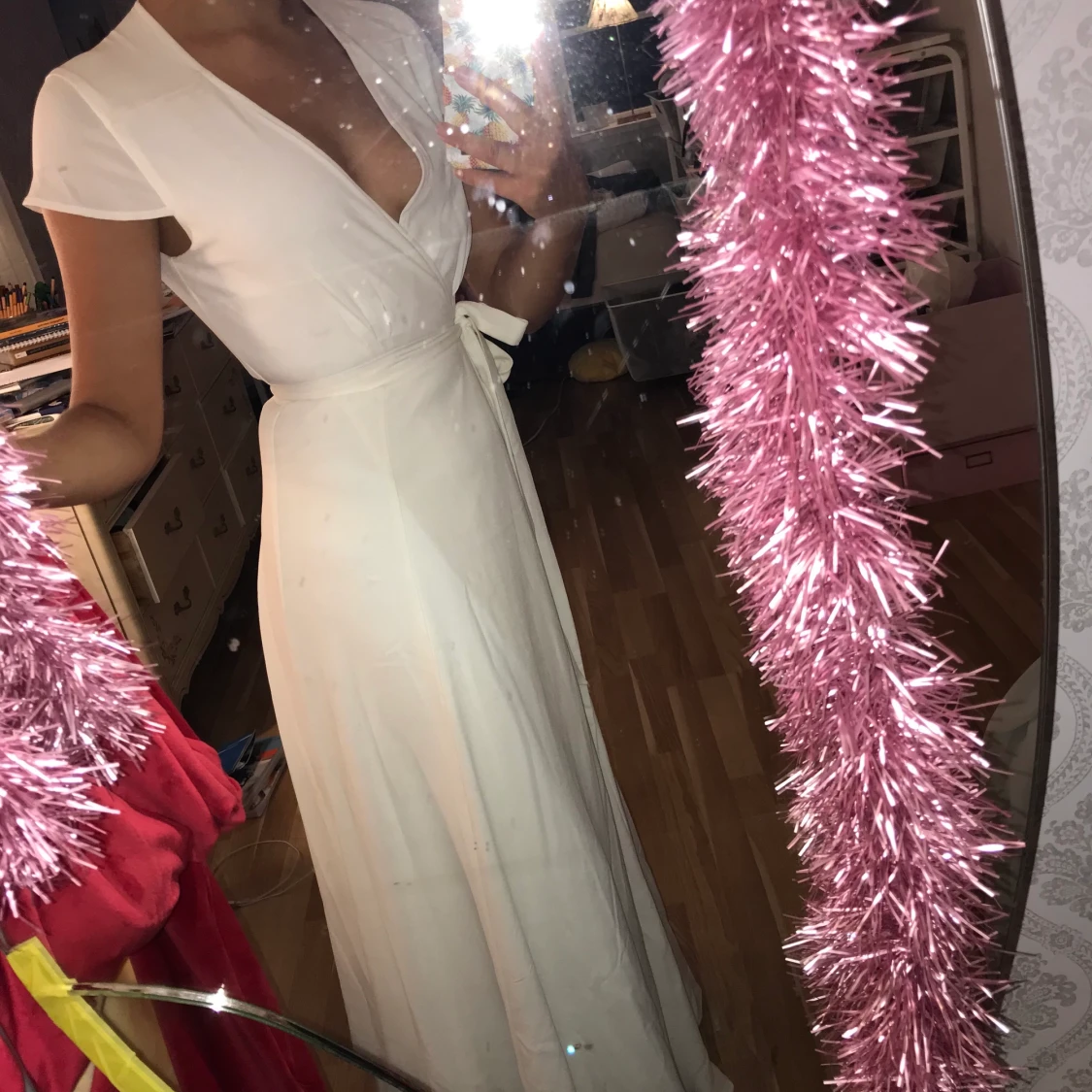 Lång klänning med slit