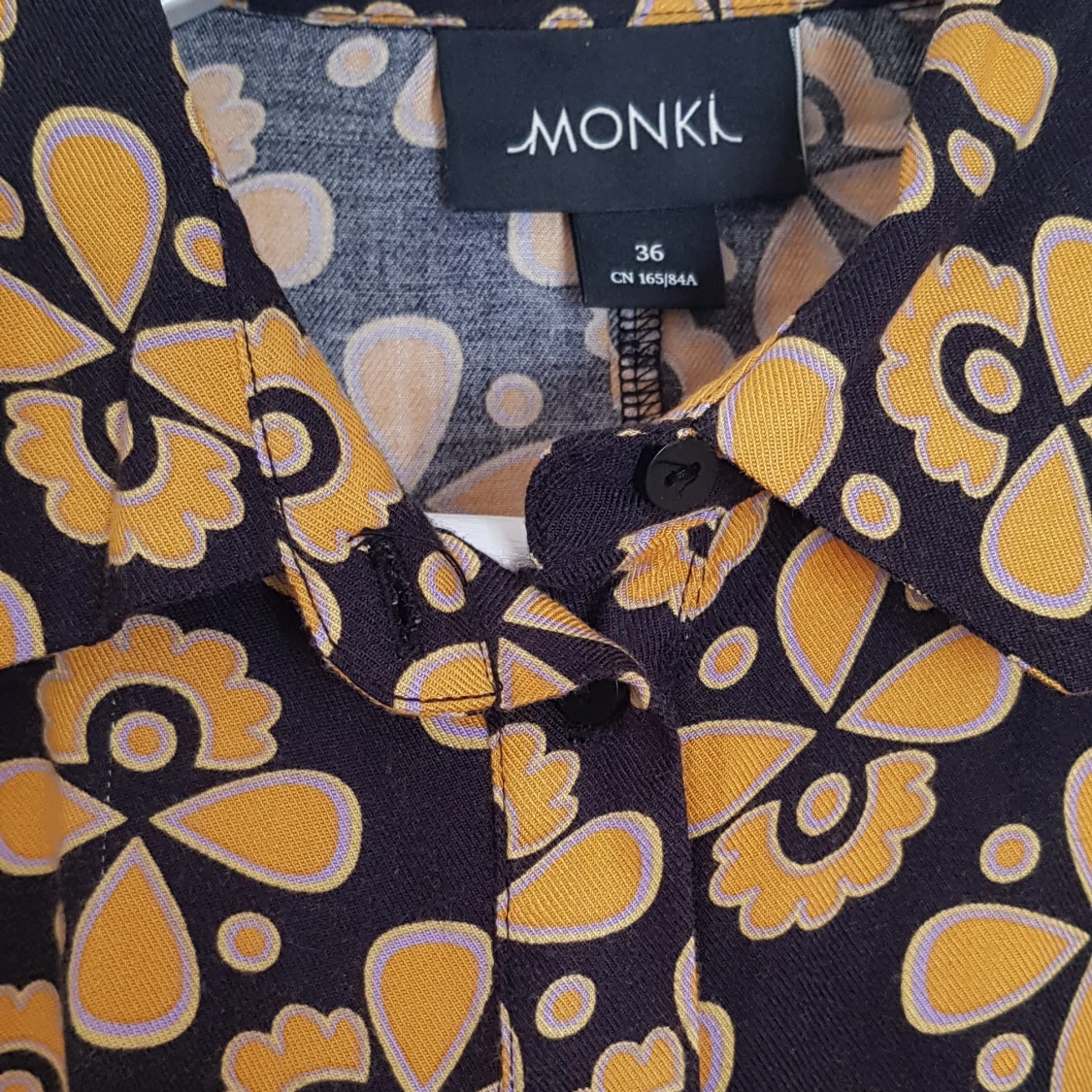 Mönstrad skjortklänning, Monki, stl 36 - 91