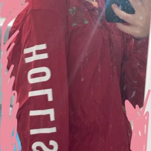 Tröja,långärmad,ingen luva och Size Medium borde passa för 12 åringar! - Jätte härlig fin röd tröja! Ingen luva!  (Detaljer ) Röd ros, stort och vitt på armen står det Holister!