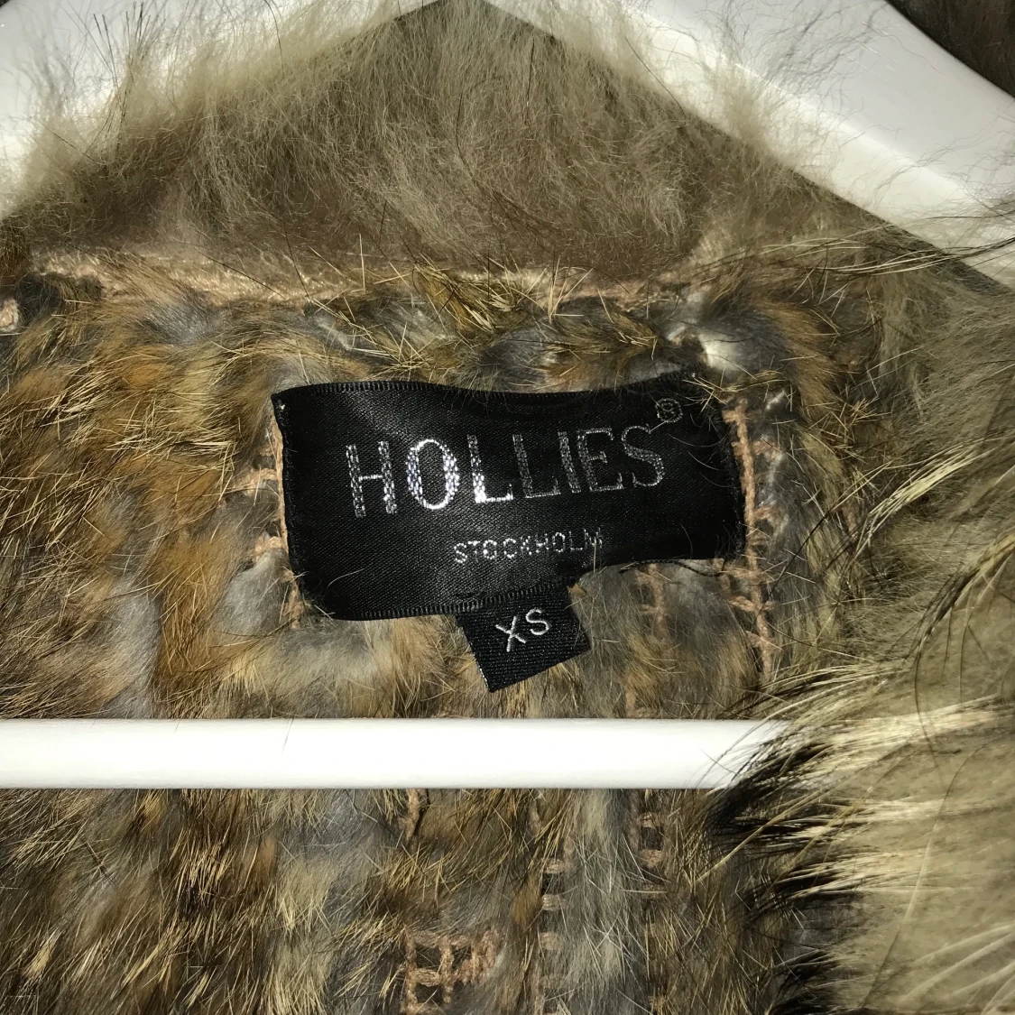 Brun Hollies äkta pälsväst  - 90