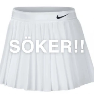 Söker vit tenniskjol  - Söker efter en vit tenniskjol i stl S!! Märke är oviktigt, bara modellen liknar de på bilderna!! ☺️☺️
