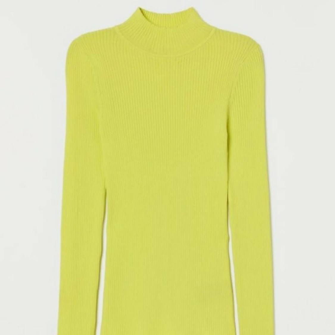 Neongul ribbad topp, storlek M