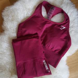 Gymshark set!! Seamless energy high waisted leggings +crop top, bägge i storlek Medium! Använda vid ett tilfälle så i nyskick! Kom gärna med bud om du är intresserad.  💕 nypris var 1300 kr. 