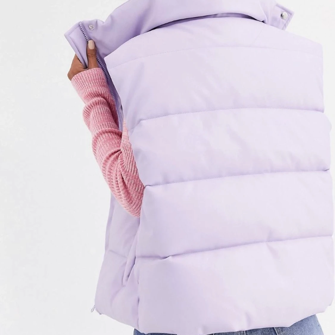 Asos design- lila väst i läderimitation