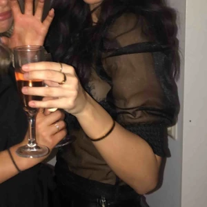  - Den finaste mesh tröjan av dem alla,Puffiga axlar och glittrig! Storlek xxs men passar mig som normalt är en S, väldigt strechigt tyg. Använd EN gång, frakt tillkommer om det inte finns möjlighet att mötas upp i Sundsvall💛