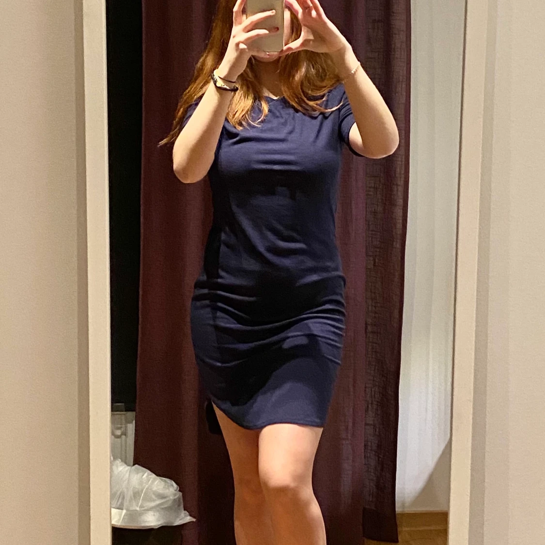 Mörkblå klänning - 90