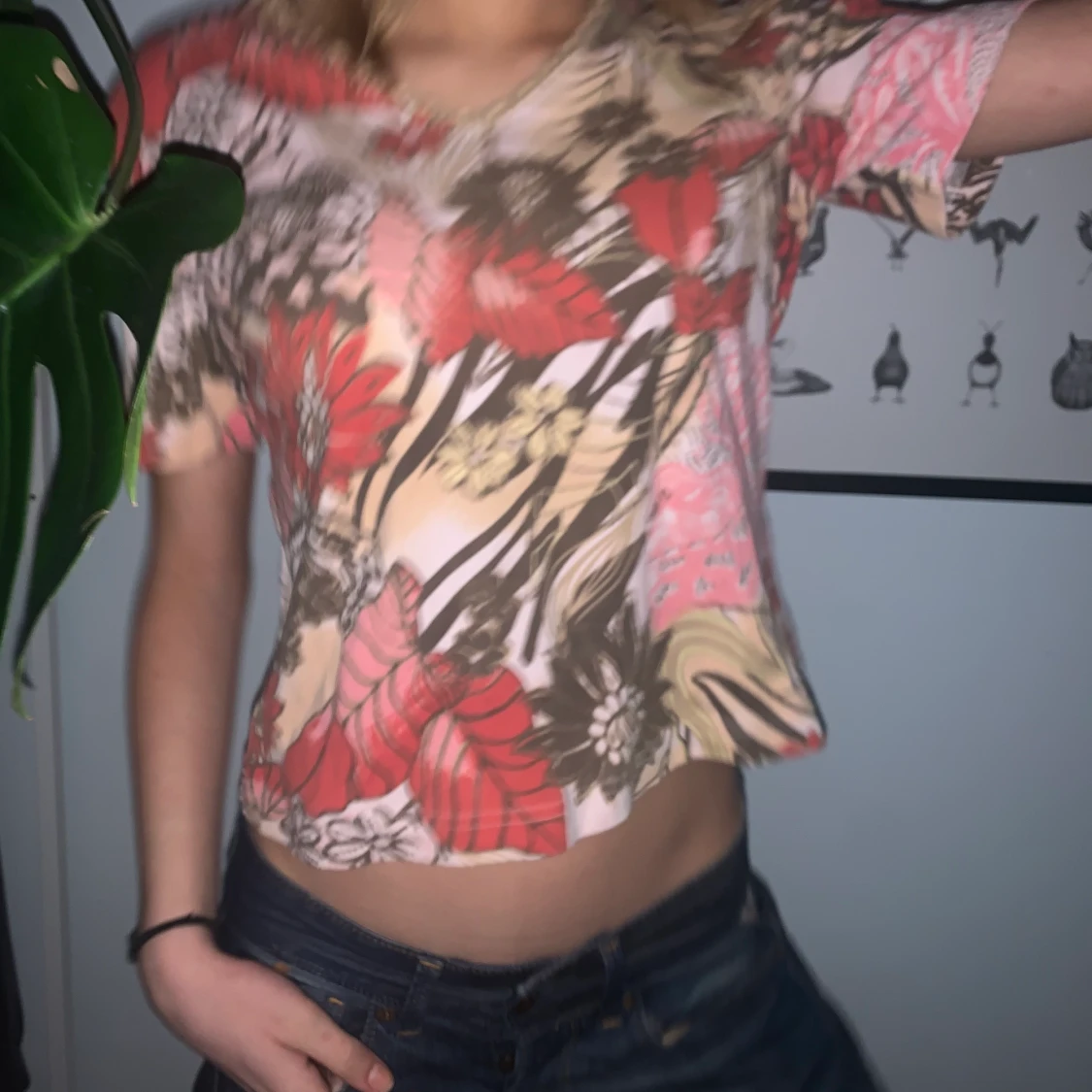 Söt topp med mycket mönster och framför allt rosa - 90