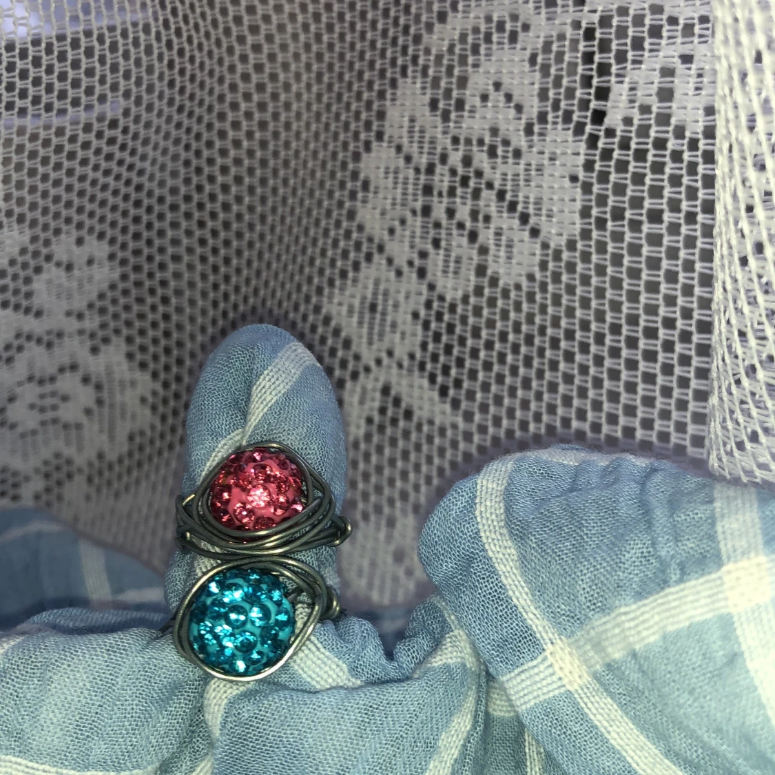 fine-line inspererade ringar 💗💙 - 90