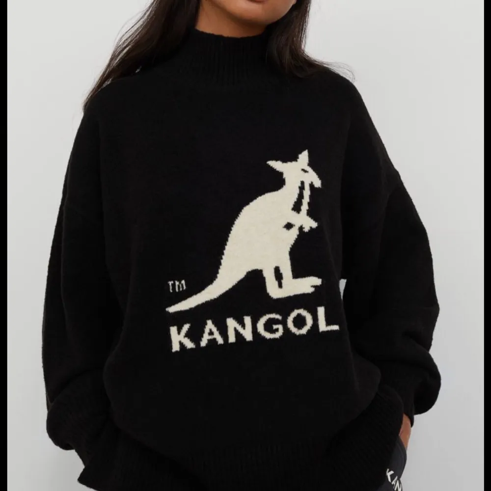 Kollar intresset på min kangol x Hm tröja! Sparsamt använd, köpt när de släppte den🖤. Stickat.