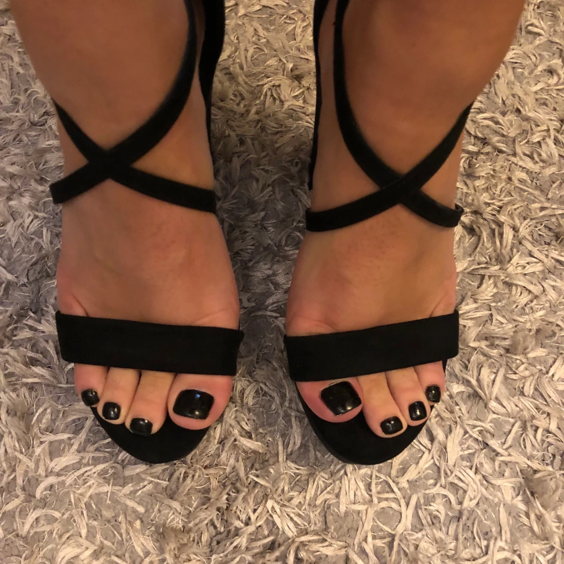 Svarta kilklackar - 90