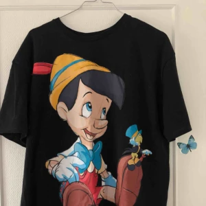  - Lite oversized t-shirt i storlek M med pinocchio på framsidan från Zara, bara använd en gång  Kan mötas upp i Lund annars tillkommer frakt🌼