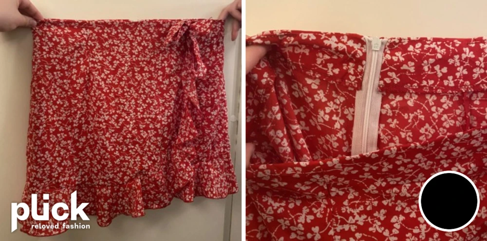Kort Röd Blommig Sommarkjol | Kjolar