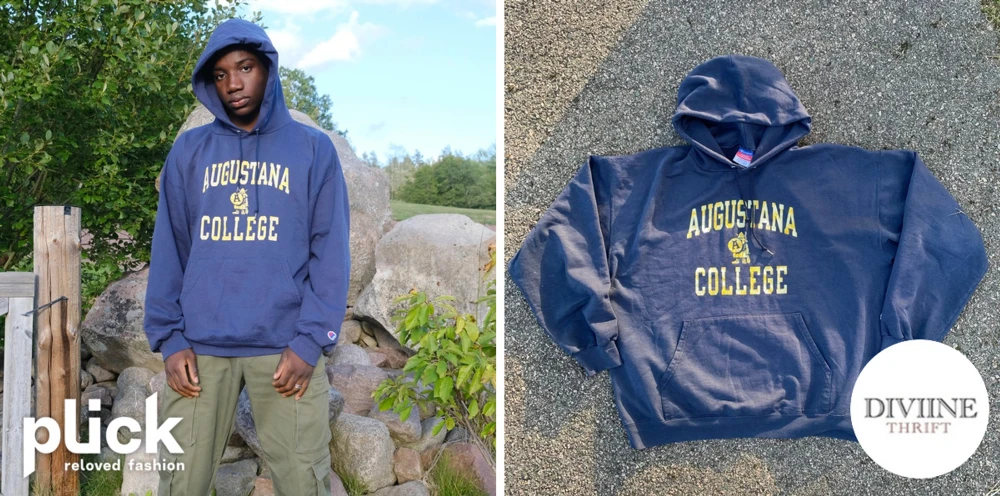 Vintage Oversized College Hoodie | Champion